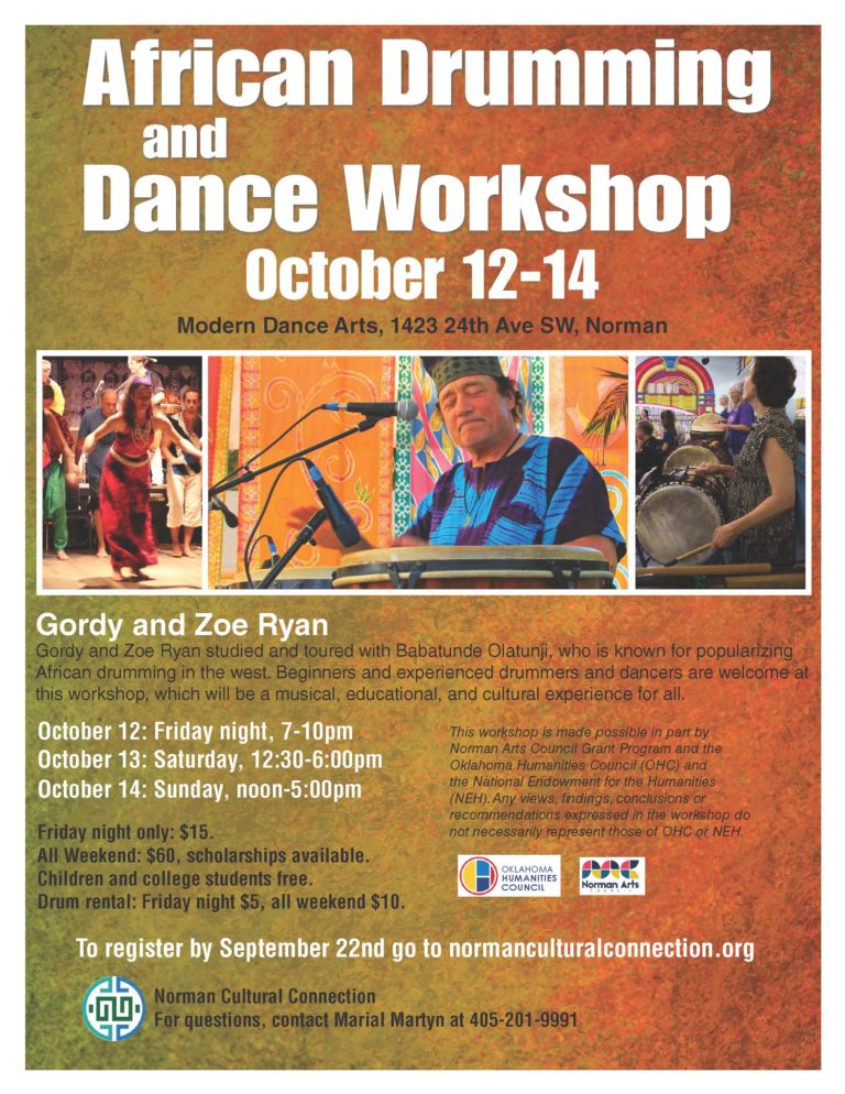 African Drumming and Dance Workshop: October 12-14, 2018 – Norman ...